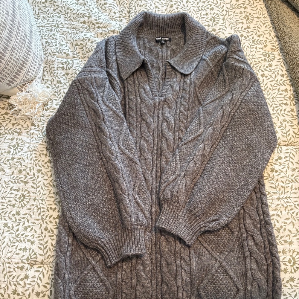 Steve Madden Collared Sweater Dress